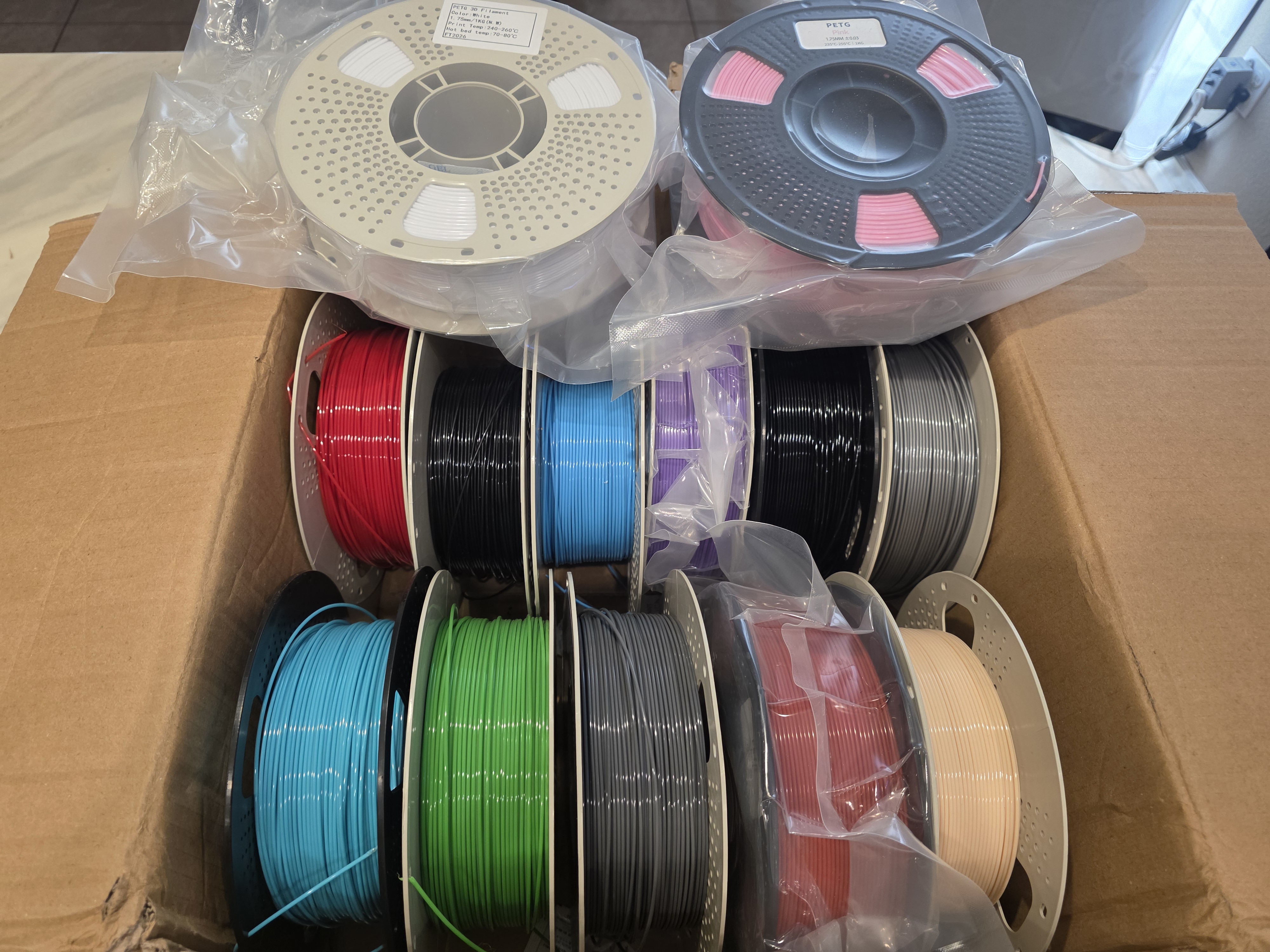 12 Spools Of Petg Fillament