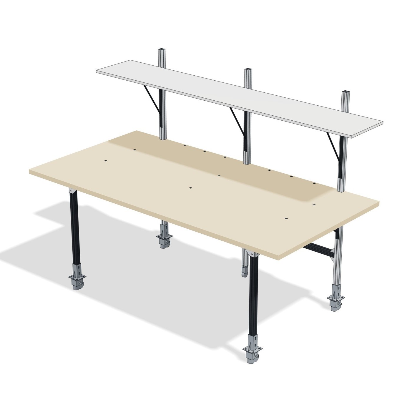 4040 Aluminum Extrusion Workbench, 8 ft with Shelf — photo 1 of 11