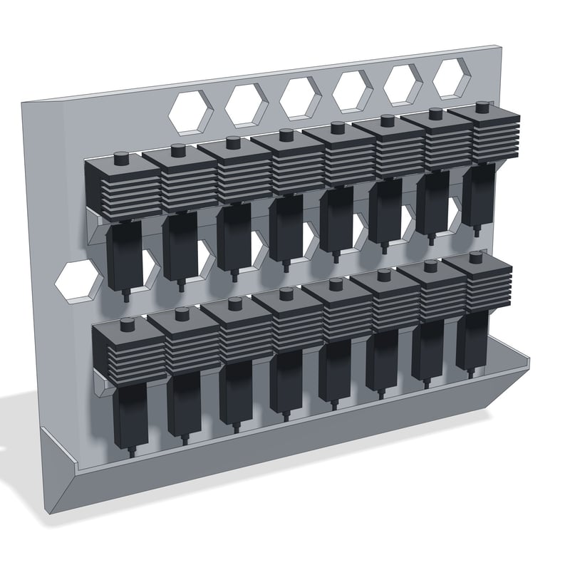 Magnetic Nozzle Holder for 16 Bambu Lab H2D / H2S Hotends